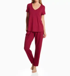 HANRO Sleep & Lounge Solid Knit Pants - Luxury Cotton-Modal Pleated Loungewear -Her Room US hanro han001 77880 cs2