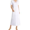 HANRO Moments Short Sleeve Long Gown -Her Room US hanro han001 77933 gs