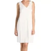 HANRO Pure Essence V-Neck Tank Gown – Mercerized Cotton Sleeveless Sleepwear -Her Room US hanro han001 77946 gs