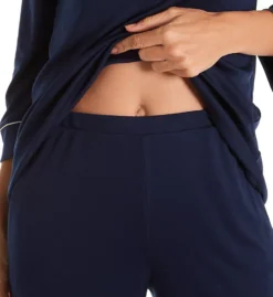 HANRO Natural Comfort 100% Lyocell Crop Pajama Set – White Piped Trim Relaxed Fit Sleepwear 9 HANRO Natural Comfort 100% Lyocell Crop Pajama Set – White Piped Trim Relaxed Fit Sleepwear -Her Room US hanro han001 77965 cs1