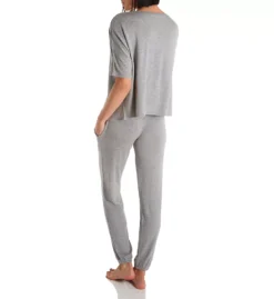 Honeydew Sun Lover French Terry Lounge Set - Short Sleeve Top & Jogger Pajama Set -Her Room US honeydew hndw01 18988 bs