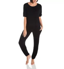 Honeydew Sun Lover French Terry Lounge Set - Short Sleeve Top & Jogger Pajama Set -Her Room US honeydew hndw01 18988 fs