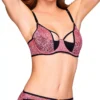 Strappy Lace Cut Out Demi Underwire Bra