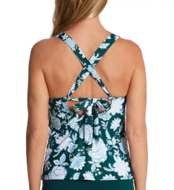Jantzen Garden Blossom Violet X-Back Tankini - Floral Wireless Padded Swim Top -Her Room US jantzen jtz01 23054t bs