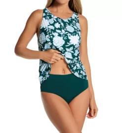Jantzen Garden Blossom Violet X-Back Tankini - Floral Wireless Padded Swim Top -Her Room US jantzen jtz01 23054t cs1