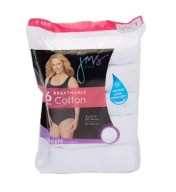 Cool Comfort Cotton White Brief Panty - 6 Pack -Her Room US just my size just01 16106p cs1