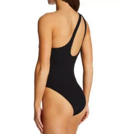 L Space Gold Stars Phoebe Ribbed Asymmetrical One Piece – High-Cut Cheeky Swimsuit -Her Room US l space lspc01 phmc21 bs