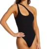 L Space Gold Stars Phoebe Ribbed Asymmetrical One Piece – High-Cut Cheeky Swimsuit -Her Room US l space lspc01 phmc21 gs