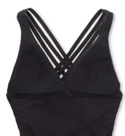 La Blanca Island Goddess Deep Teal Multi-Strap Mio – Ruched V-Neck One Piece Swimsuit with Tummy Control -Her Room US la blanca labl01 lb0ig22 cs1