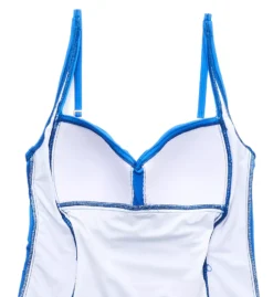 La Blanca Island Goddess Twist Front Ruched Bandeaukini – Sweetheart Neckline Tankini Swim Top -Her Room US la blanca labl01 lb1ig71 cs6