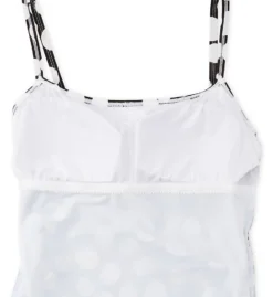 La Blanca Black with White and Grey Polka Dots – Belted Mio Tummy Control One Piece Swimsuit -Her Room US la blanca labl01 lb2cm24 cs5