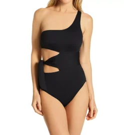La Blanca Island Goddess One Shoulder Side-Tie - Tummy Control Asymmetrical One Piece Swimsuit -Her Room US la blanca labl01 lb2ig10 fs