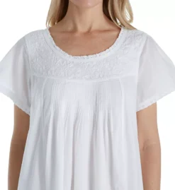 100% Cotton Woven Cap Sleeve Embroidered Nightgown -Her Room US la cera lace01 1085g cs1