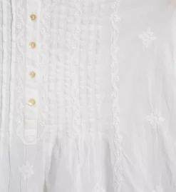 100% Cotton Woven Sleeveless Embroidered Gown -Her Room US la cera lace01 1104c cs2