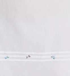 100% Cotton Woven White Embroidered Short Gown -Her Room US la cera lace01 1163c cs2