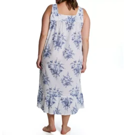 Plus 100% Cotton Woven S/L Floral Lace Yoke Gown -Her Room US la cera lace01 1211gx bs