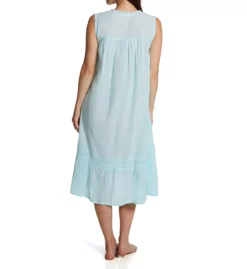 La Cera White 100% Cotton Crochet Sleeveless Gown – Vintage Embroidered Mid-Length Nightgown -Her Room US la cera lace01 1250g bs