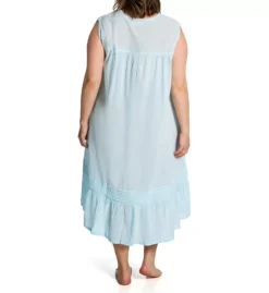 Plus 100% Cotton Woven Crochet Sleeveless Gown -Her Room US la cera lace01 1250gx bs