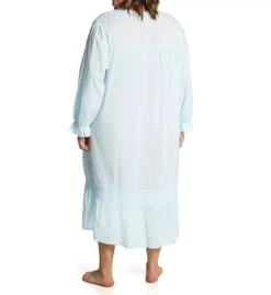 Plus 100% Cotton Woven Crochet Long Sleeve Robe -Her Room US la cera lace01 1250rx bs