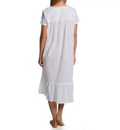 100% Cotton Woven Short Sleeve Gown With Pockets -Her Room US la cera lace01 1282g bs