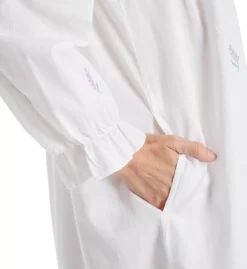 100% Cotton Woven Embroidery Long Sleeve Gown -Her Room US la cera lace01 1283r cs2