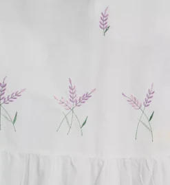 100% Cotton Woven Embroidery Long Sleeve Gown -Her Room US la cera lace01 1283r cs3