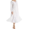 100% Cotton Woven Embroidery Long Sleeve Gown -Her Room US la cera lace01 1283r gs
