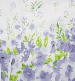 La Cera 100% Cotton Woven Sleeveless Floral Pajama Set – Ruffled Trim & Capri Pants -Her Room US la cera lace01 1487 2 cs4