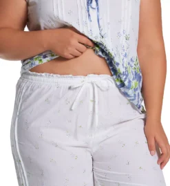 La Cera Plus Size Floral Woven Cotton Sleeveless Pajama Set – Ruffle Lace Sleepwear Set 12 La Cera Plus Size Floral Woven Cotton Sleeveless Pajama Set – Ruffle Lace Sleepwear Set -Her Room US la cera lace01 1487 2x cs2