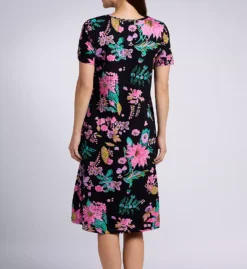 Plus 100% Cotton Knit Short Sleeve Lounge Dress -Her Room US la cera lace01 2523x bs