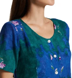 Button Front Rayon Long Lounge Dress -Her Room US la cera lace01 2708 cs1