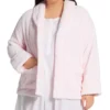 La Cera Plus Size Honeycomb Fleece Bed Jacket – Soft Shawl Collar Button-Front Loungewear (Style 8825X) -Her Room US la cera lace01 8825x gs