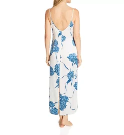 LA PERLA Seta 100% Silk Printed Long Nightgown – Floral Silk Satin Scoop Neck Sleepwear -Her Room US la perla lape01 20292p bs