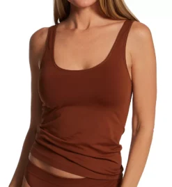 Le Mystere 4217 Navy Blue Seamless Comfort Tank – Scoop Neck 4-Way Stretch Camisole