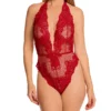 Le Mystere Lace Allure Halter Bodysuit – Sheer Mesh Leaf-Lace Plunge Lingerie -Her Room US le mystere mys001 6946 gs