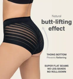 Lace Stripe Undetectable Classic Shaper Panty -Her Room US leonisa leo001 012903 cs1
