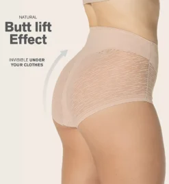 High-Waisted Sheer Lace Shaper Panty -Her Room US leonisa leo001 012984 cs1