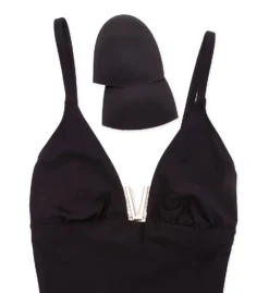 Lise Charmel Audace Ocean Deep Blue One Piece - Luxe Gold V-Hardware Non-Wire Swimsuit -Her Room US lise charmel lich01 abb9274 cs6