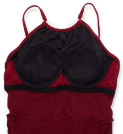 Magicsuit Goldie Romper One Piece Swimsuit - Black with Goldtone Necklace Detail -Her Room US magicsuit mags01 6006033 cs6