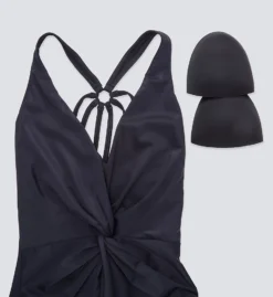 Magicsuit Black Twister Drew Plunge V-Neck – Slimming One Piece Swimsuit with Strappy Back -Her Room US magicsuit mags01 6009958 cs6