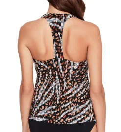 MagicSuit Natural Wonder Taylor Tankini – Earthtone Abstract Tiger Stripe Underwire Swim Top -Her Room US magicsuit mags01 6012552 bs