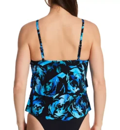 Magicsuit Pop Diva Rita Blue Floral Tiered Tankini Top – Ruffled Slimming Swimwear -Her Room US magicsuit mags01 6016744 bs