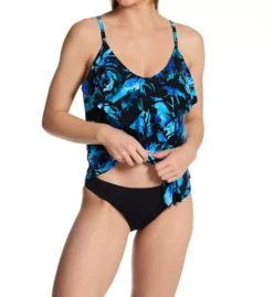 Magicsuit Pop Diva Rita Blue Floral Tiered Tankini Top – Ruffled Slimming Swimwear -Her Room US magicsuit mags01 6016744 cs1