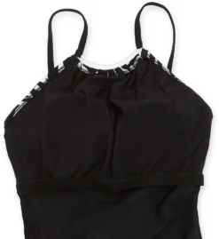 MagicSuit Jill Palm Leaf Print Flyaway One Piece Swimsuit – High Neck Tummy Control Shaping Swimwear -Her Room US magicsuit mags01 6017324 cs6