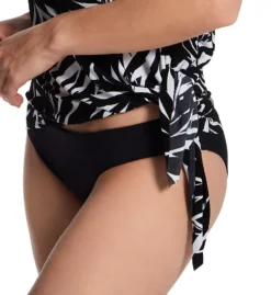 Magicsuit Winnie Black & White Palm Leaf Underwire Tankini - Draped Side-Tie Swim Top -Her Room US magicsuit mags01 6017376 cs1