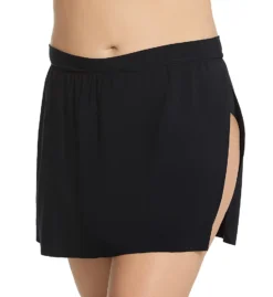 Magicsuit Plus Size Black Jersey Tennis Skirt Swim Bottom – High-Waisted Slimming Skort with Built-in Brief -Her Room US magicsuit mags01 608071w cs1