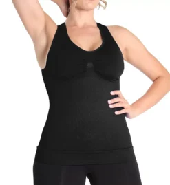 MeMoi Plus SlimMe Seamless Shaping Sports Tank – Racerback Activewear Camisole with Built-in Bra