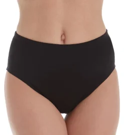 Miraclesuit Black Solid Basic High Rise Smoothing Brief Swim Bottom -Her Room US miraclesuit mira01 6516601 fs