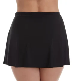 Miraclesuit Solid Black Skirted Brief – Slimming High-Rise Tummy Control Swim Bottom -Her Room US miraclesuit mira01 6516602 bs