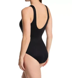 Miraclesuit Black Illusionists Palma Sheer Mesh Inset Wireless One Piece Swimsuit -Her Room US miraclesuit mira01 6516685 bs